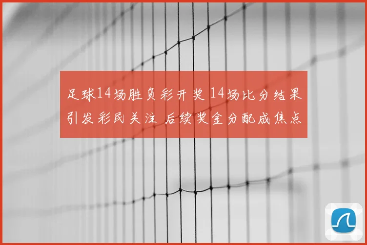 足球14场胜负彩开奖 14场比分结果引发彩民关注 后续奖金分配成焦点